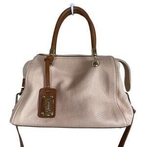 Valentina Genuine Leather Italy Peach Pale Purse Satchel Shoulder‎ Bag Feet